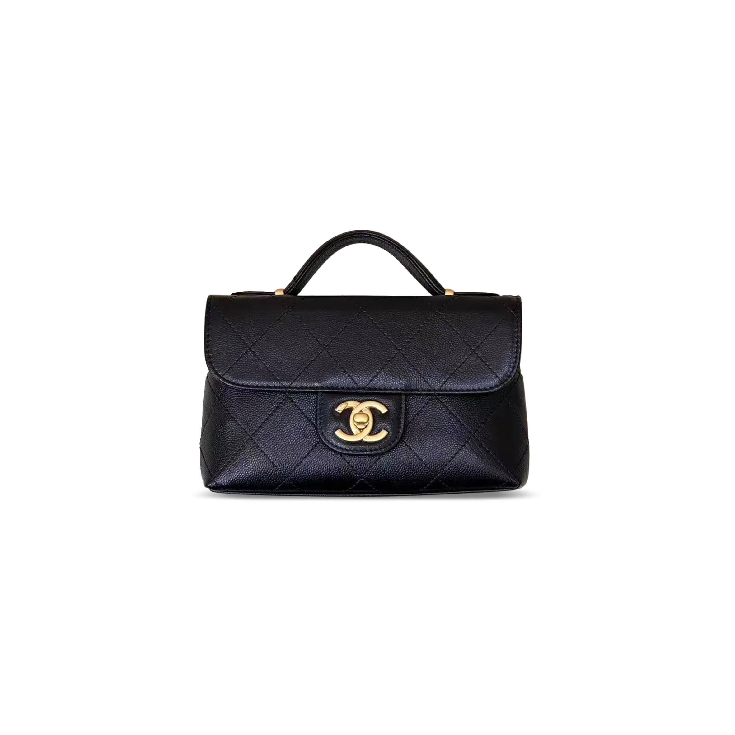 Ch**el mini flap bag with top handle as5776 (20*12*6cm)